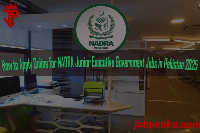 How to Apply Online for NADRA Junior Executive Government Jobs in Pakistan 2025